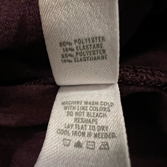 Aerie Chill Play Move Capri Leggings Women's Heathered Purple/Maroon Cutout Ties - Picture 14 of 15